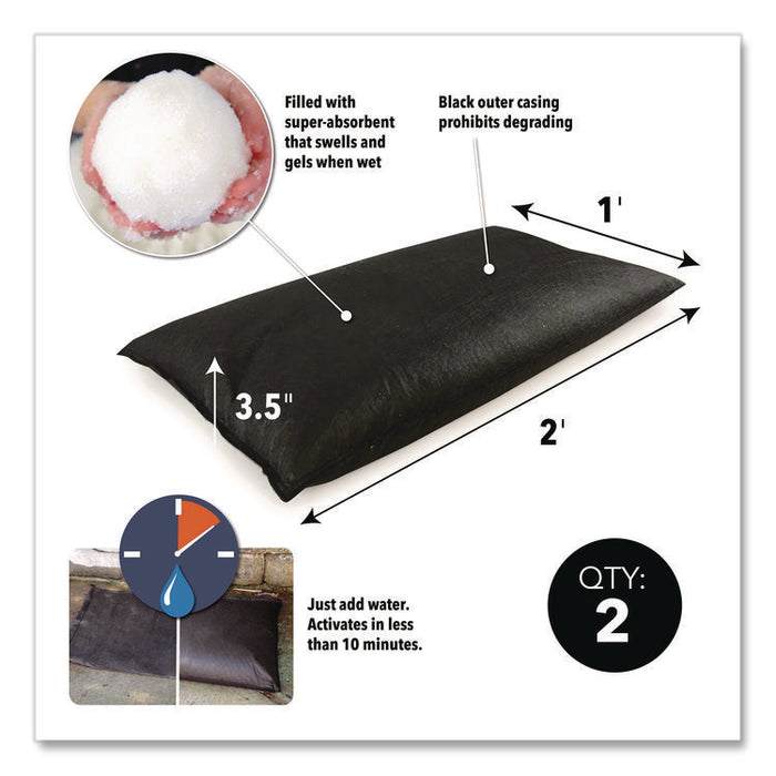 Flood Bags, 12" x 24" x 3.5", 2/Pack
