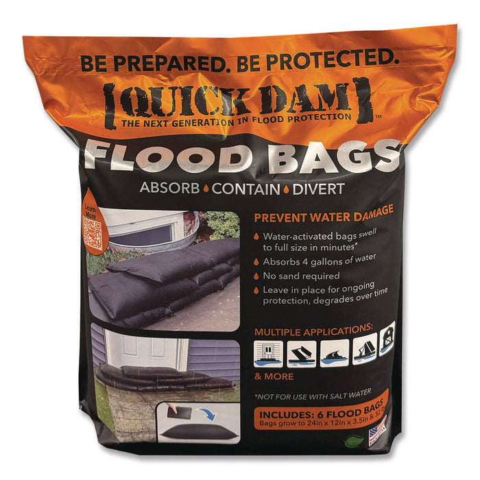 Flood Bags, 12" x 24" x 3.5", 6 Bags/Pack