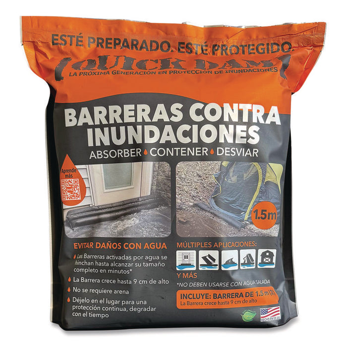 Flood Barriers, 6" x 5 ft x 3.5", 2/Pack