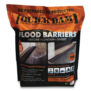 Flood Barriers, 6" x 10 ft x, 3.5", 1 Barrier