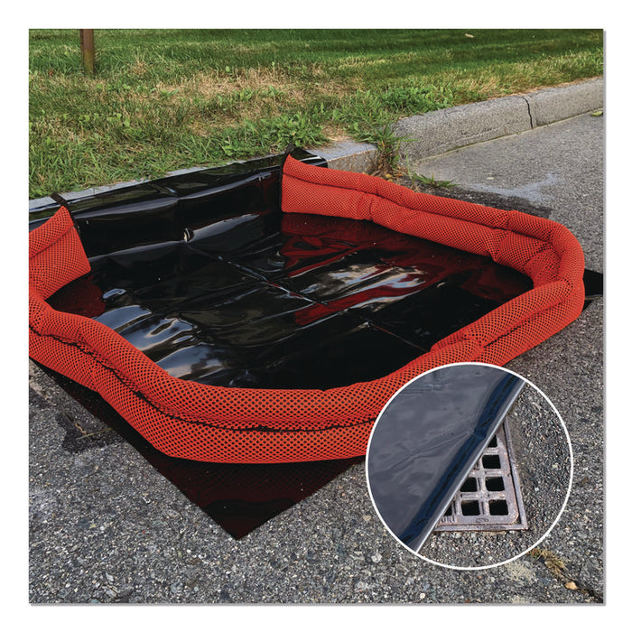 Outdoor Grab and Go Bucket Kit, (4) Hi-Vis 10 ft Flood Barriers