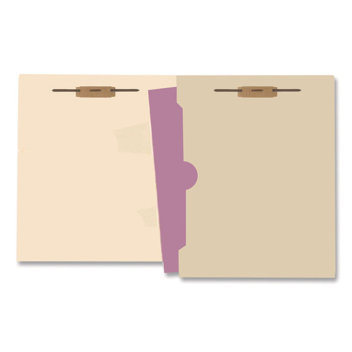 Heavy-Duty Top Tab Fastener Folders, 1/3-Cut Tab: Assorted, Expands 0.75", 2 Fasteners, Letter Size, Manila, 50/Box