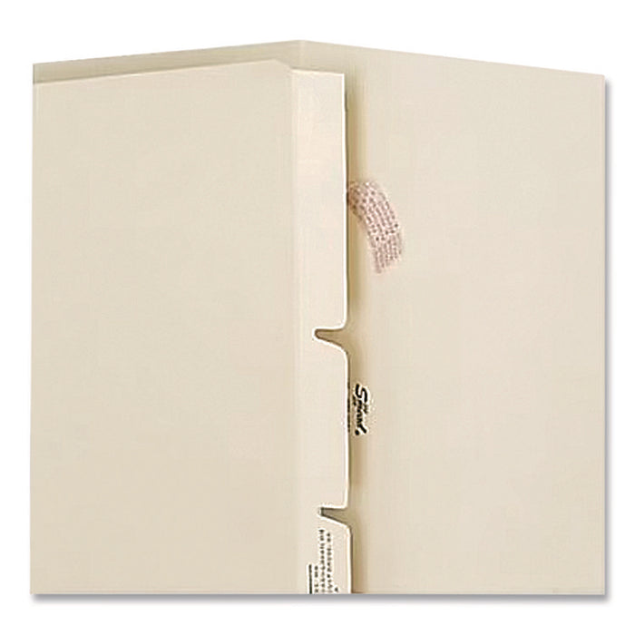 Standard Side-Flap Classification Folder Dividers, 1 Fastener, Letter Size, Manila, 100/Box