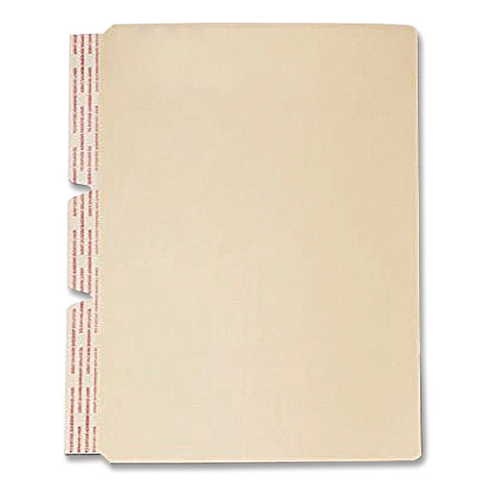 Standard Side-Flap Classification Folder Dividers, 1 Fastener, Letter Size, Manila, 100/Box