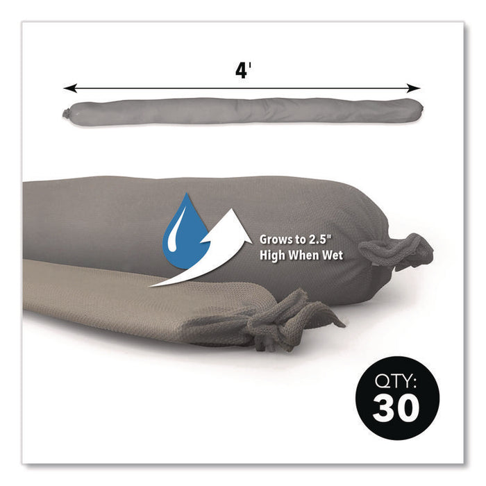Water Dams, 2.5" x 4 ft x 2.5", Gray, 30/Box