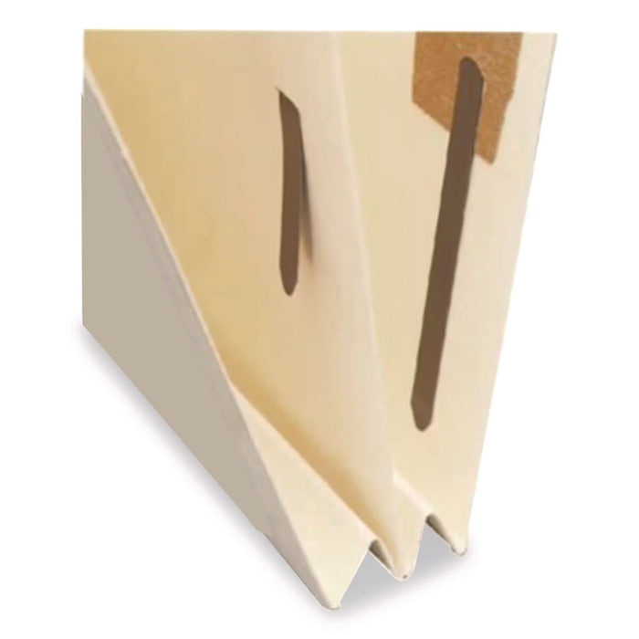 Heavy-Duty End Tab Classification Folders, Straight Tab, Expands 2", 1 Divider, 4 Fasteners, Letter Size, Manila, 25/Box