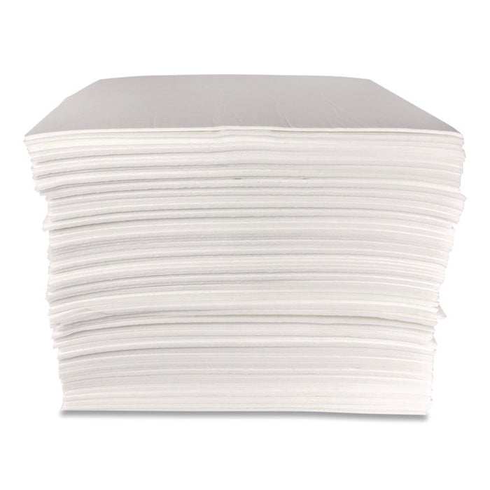 Mighty Mat Heavy Absorbent Pads, Stay Put Backing, 18 gal, 16 x 18, 100/Box