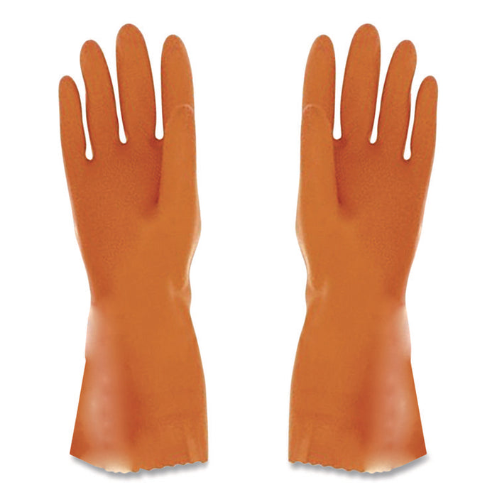 Alphatech 87-208 Heavyweight Gloves, Large, Orange, 144 Pairs/Carton