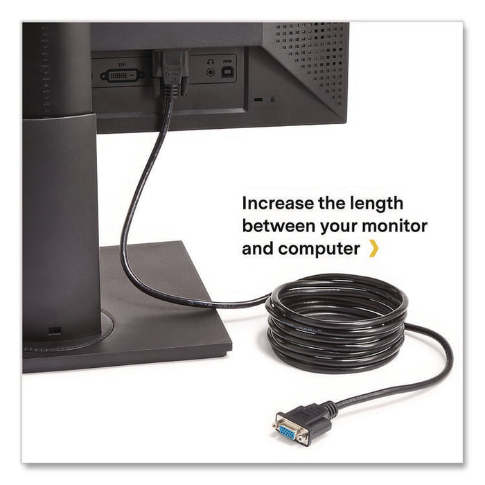 VGA/SVGA Extension Cable, 10 ft, Black