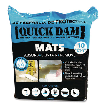 Super Absorbent Mats, 1.5 qt, 7 x 14, 10/Pack