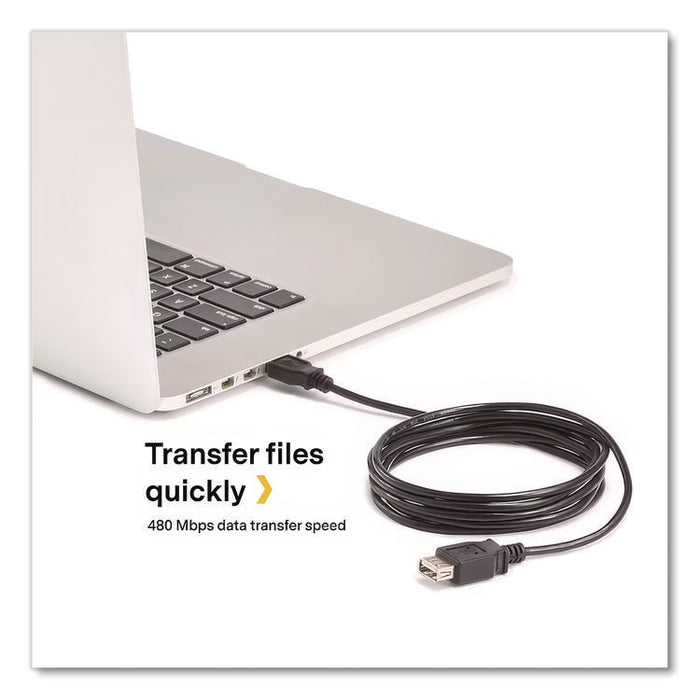 USB 2.0 Extension Cable, 6 ft, Black
