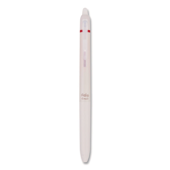 Frixion Waai Erasable Gel Pen, Retractable, Extra Fine 0.5 mm, Cherry Ink, Beige/Cherry Barrel, Dozen