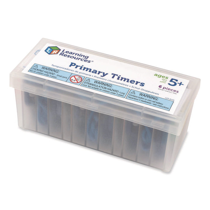 Student Timer, LCD, 2.5 x 6.3 x 2.5, Assorted Colors, 6 Timers