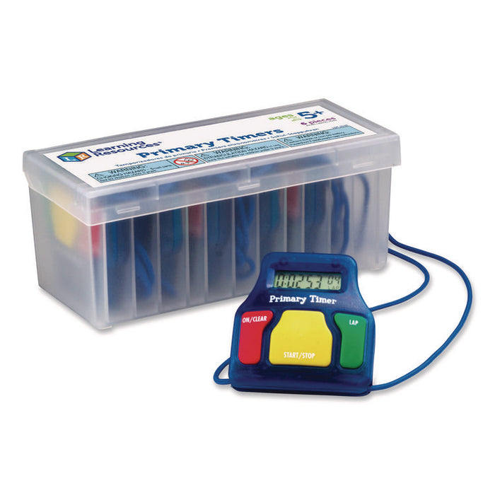 Student Timer, LCD, 2.5 x 6.3 x 2.5, Assorted Colors, 6 Timers