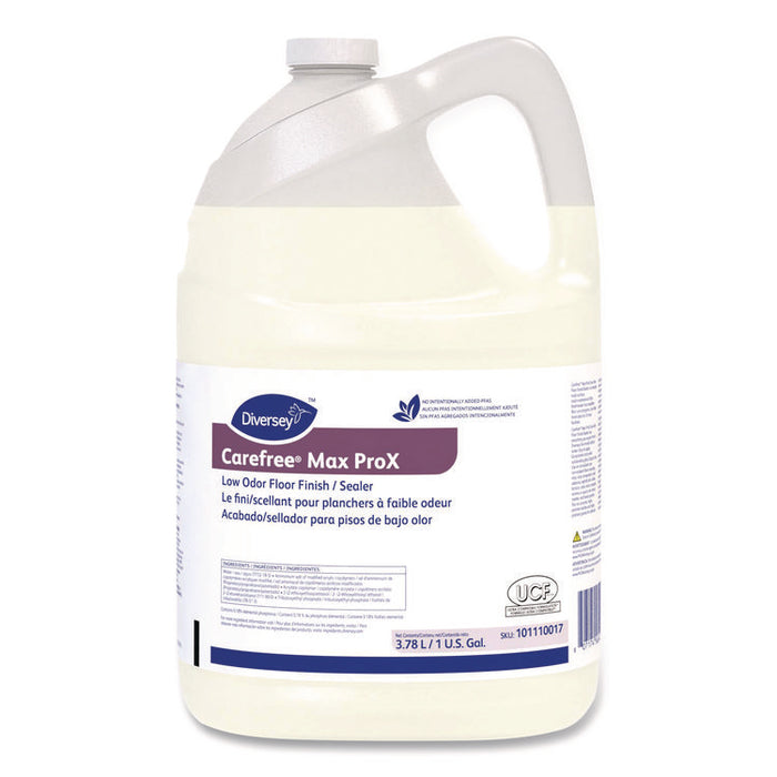 Carefree Max ProX Low Odor Floor Finish Sealer, 1 gal Bottle, 4/Carton