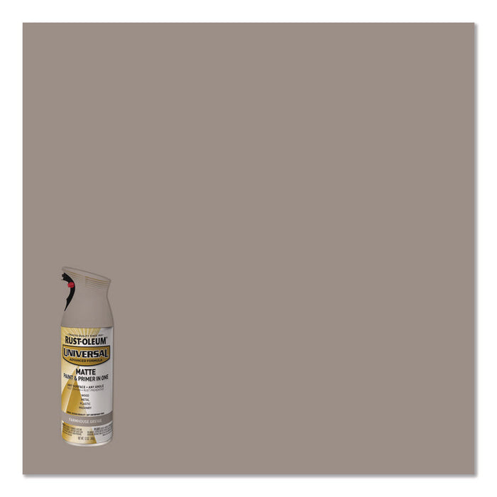 Universal Premium Spray Paint, Matte Greige, 12 oz Aerosol Can, 6/Carton