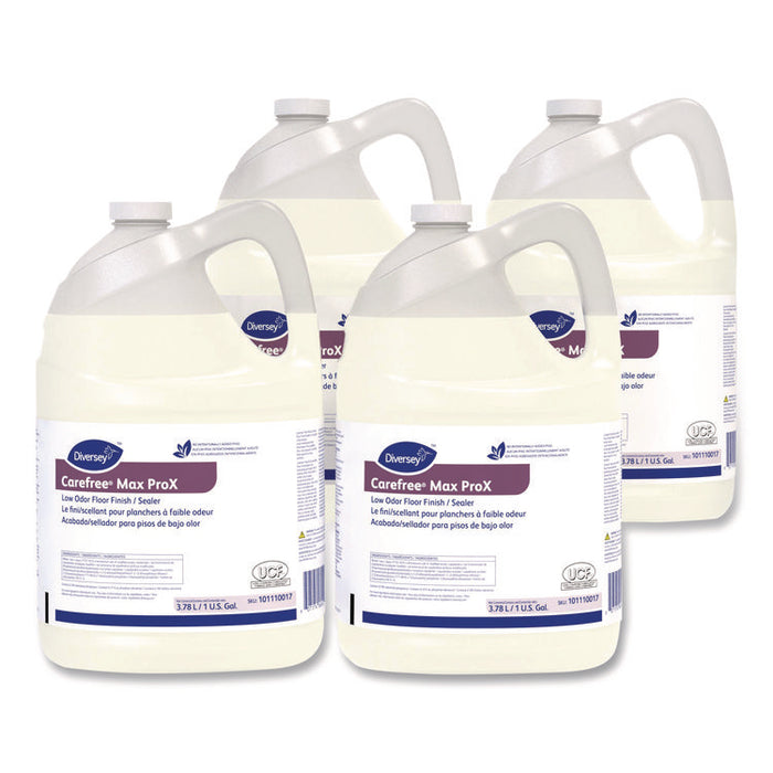 Carefree Max ProX Low Odor Floor Finish Sealer, 1 gal Bottle, 4/Carton
