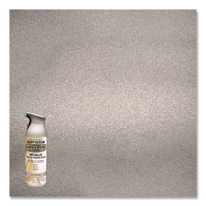 Universal Premium Spray Paint, Satin Nickel, 12 oz Aerosol Can