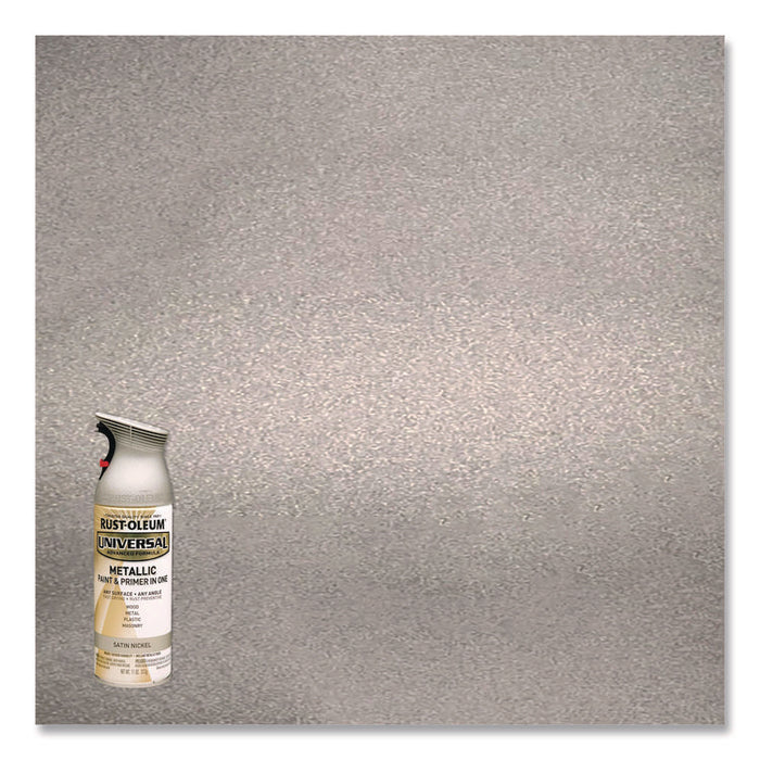 Universal Premium Spray Paint, Aged Nickel, 12 oz Aerosol Can, 6/Carton