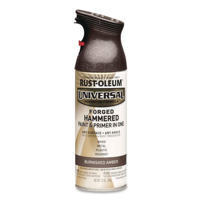 Universal Premium Spray Paint, Hammer Amber, 12 oz Aerosol Can, 6/Carton