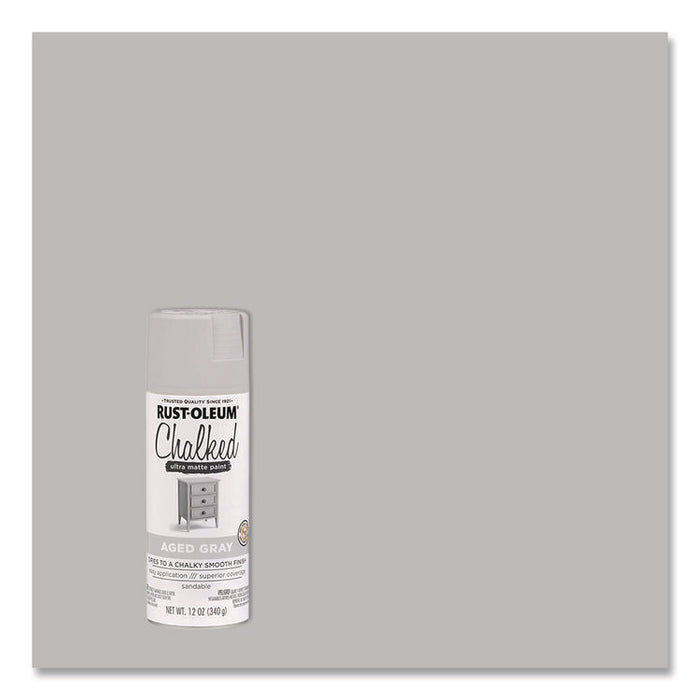 Ultra Matte Chalked Paint, Matte Aged Gray, 12 oz Aerosol Can