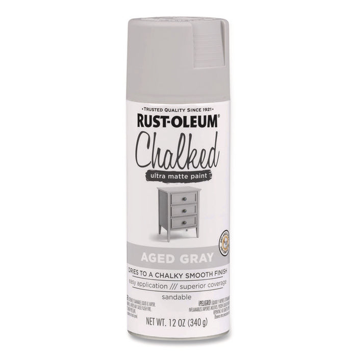 Ultra Matte Chalked Paint, Matte Aged Gray, 12 oz Aerosol Can
