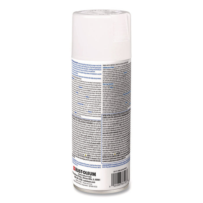 Painter's Touch 2X Ultra Cover Spray Paint, High Gloss White, 12 oz Aerosol Can, 6/Carton