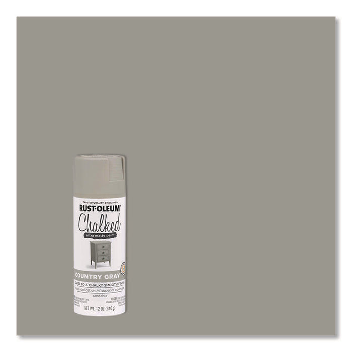 Ultra Matte Chalked Paint, Matte Country Gray, 12 oz Aerosol Can