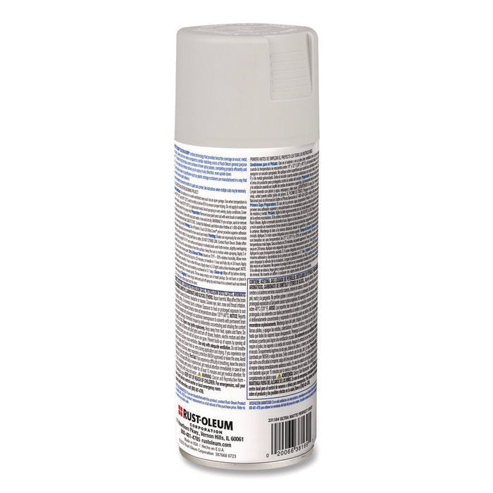 Painter's Touch 2X Ultra Cover Spray Paint, Ultra Matte Gray, 12 oz Aerosol Can, 6/Carton