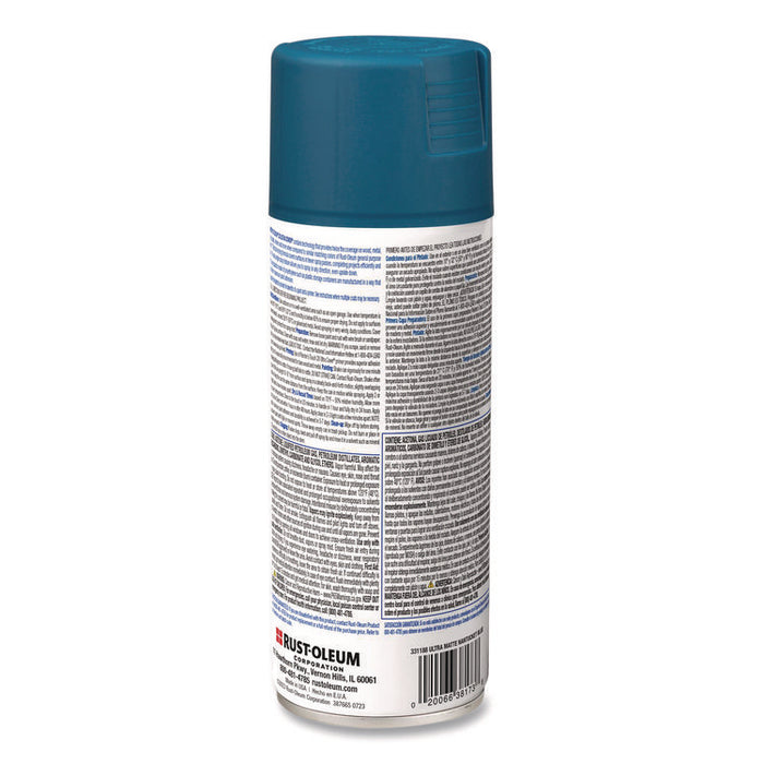Painter's Touch 2X Ultra Cover Spray Paint, Ultra Matte Blue, 12 oz Aerosol Can
