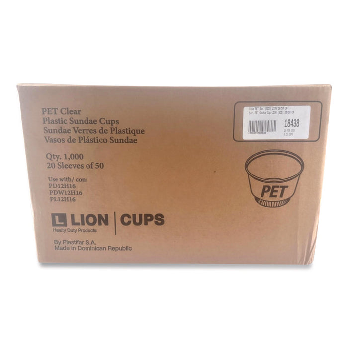 Plastic Cold Cups, Sundae, 5 oz, Clear, 1,000/Carton