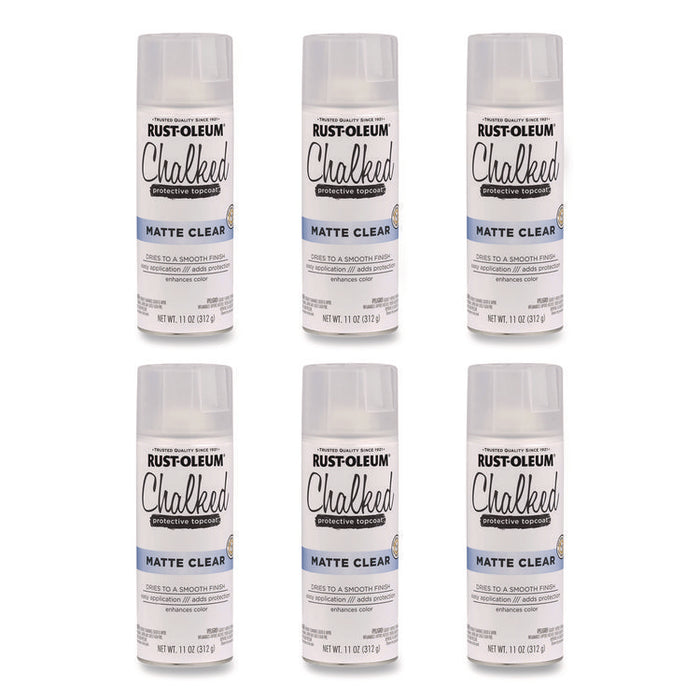 Ultra Matte Chalked Paint, Matte Clear, 12 oz Aerosol Can, 6/Carton