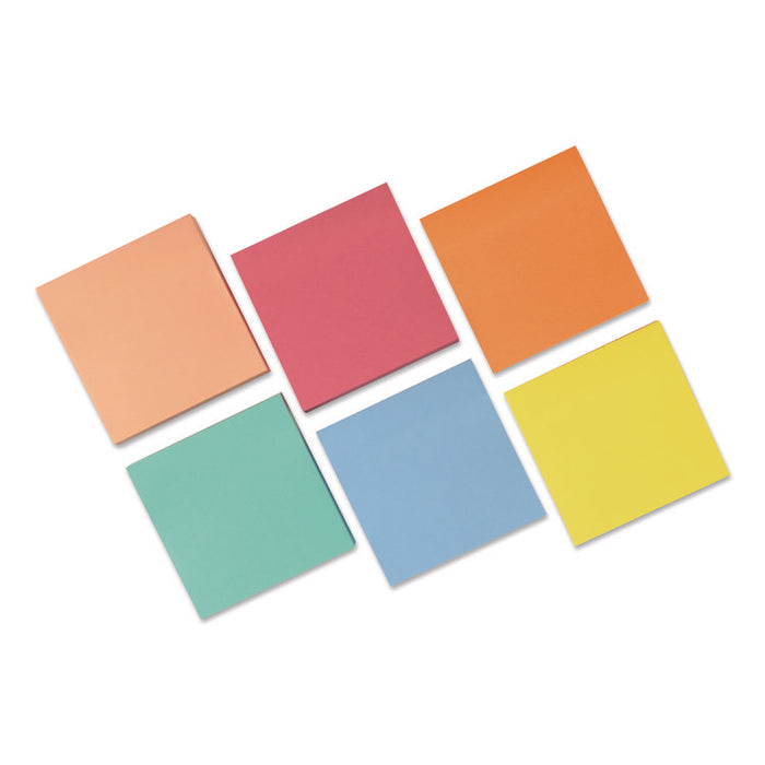 Ultra Sticky Note Pads, 3" x 3", Assorted, 100 Sheets/Pad, 24 Pads/Pack