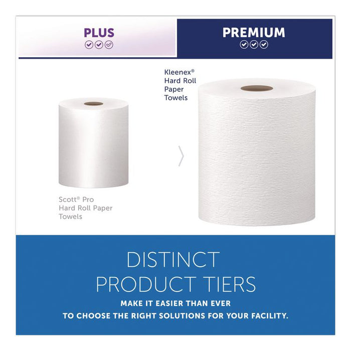 Universal Hard Roll Paper Towels with Premium Absorbency Pockets, 1-Ply, 8" x 600 ft, 1.75" Core, White, 6 Rolls/Carton