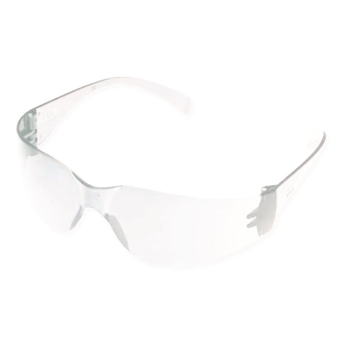 Virtua Wraparound Protective Eyewear, Frameless, Clear Single Lens, 100/Carton