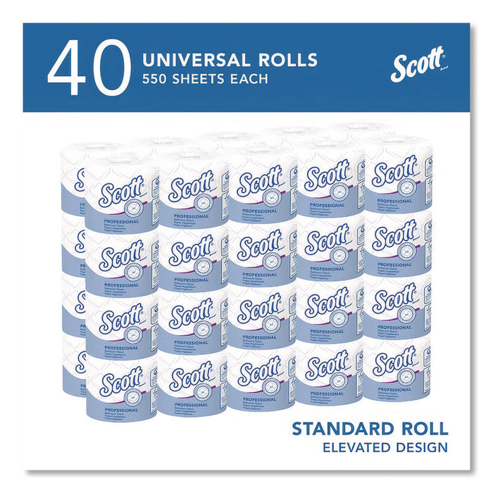 Essential Standard Roll Bathroom Tissue, Septic Safe, 2-Ply, White, 550 Sheets/Roll, 40 Rolls/Carton