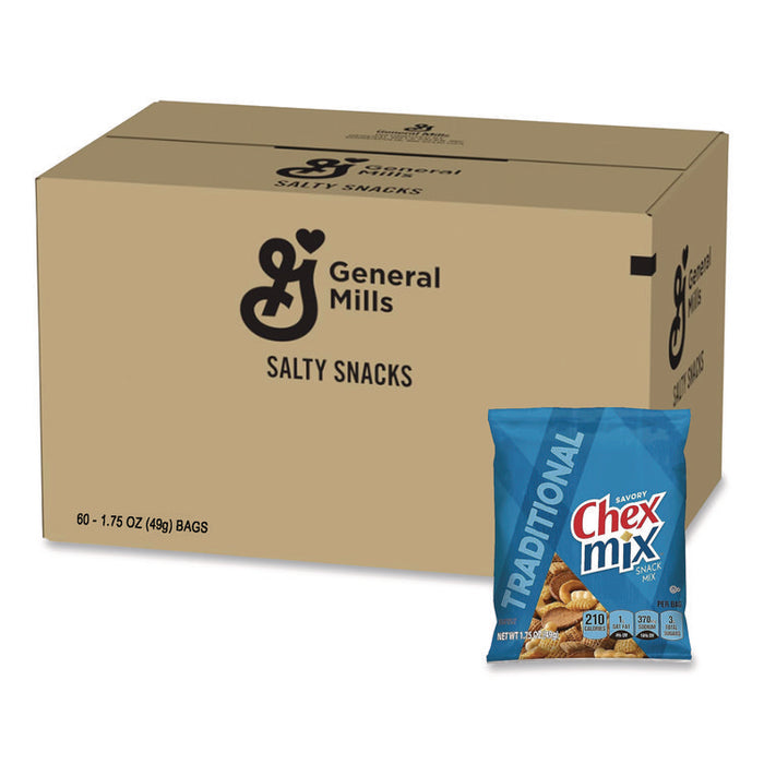 Traditional Snack Mix, 1.75 oz Snack Pack, 60 Packs/Carton