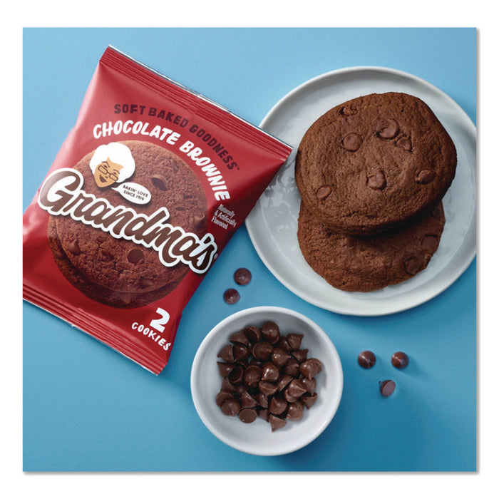 Cookies - Single Serve, Chocolate Brownie, 2.5 oz Packet, 60/Carton