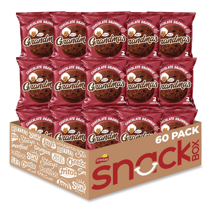 Cookies - Single Serve, Chocolate Brownie, 2.5 oz Packet, 60/Carton