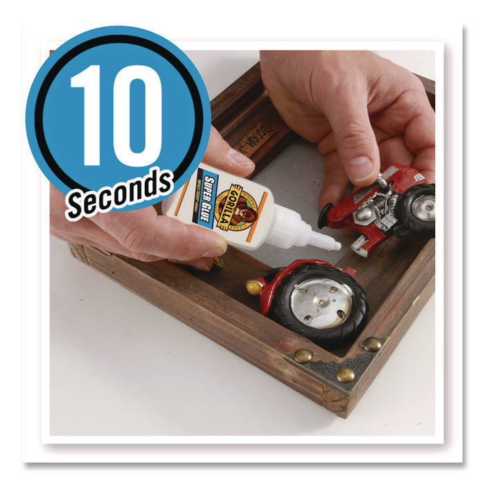 Super Glue, 0.53 oz, Dries Clear, 4/Carton