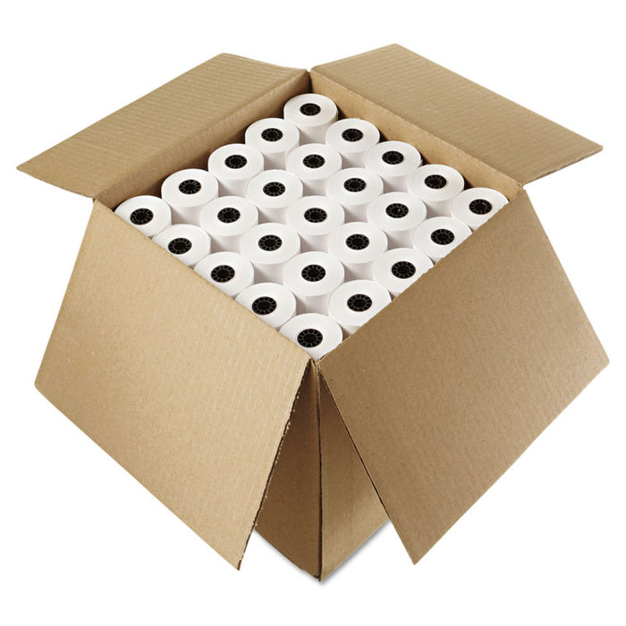 Impact Bond Paper Rolls, 3" x 85 ft, White, 50/Carton