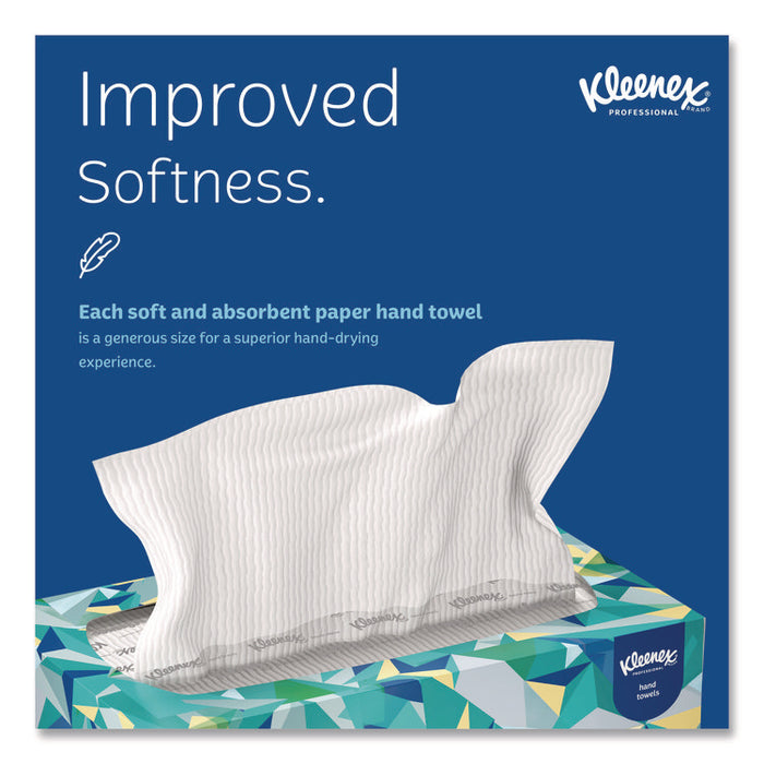 Hand Towels, POP-UP Box, Cloth, 1-Ply, 9 x 10.5, Unscented, White, 120/Box, 18 Boxes/Carton