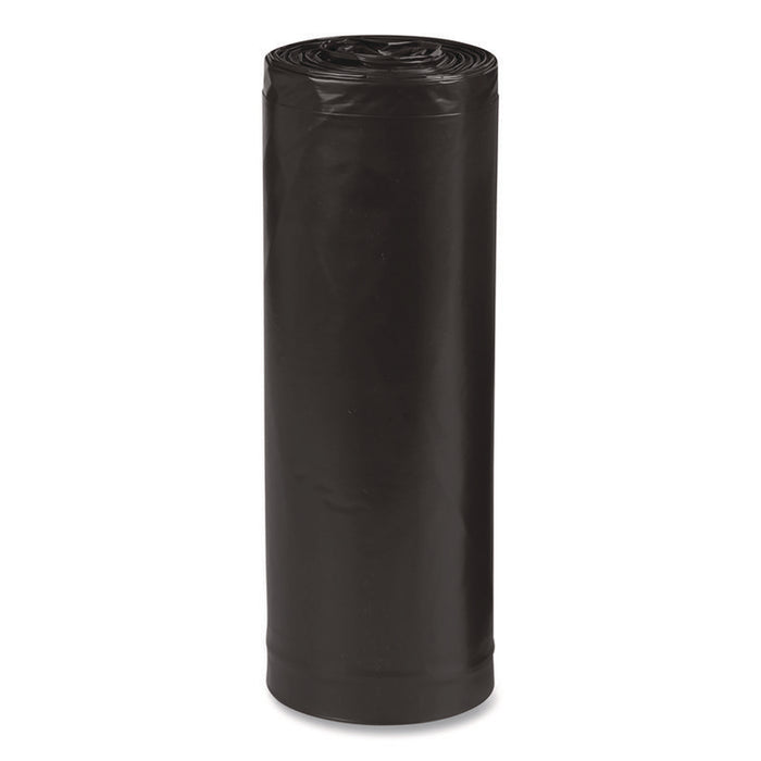 Linear Low Density Recycled Can Liners, 16 gal, 0.85 mil, 24" x 33", Black, 25 Bags/Roll, 20 Rolls/Carton