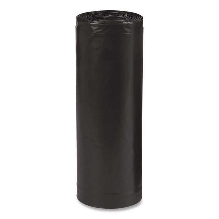 Linear Low Density Recycled Can Liners, 45 Gallon, 1.25 mil, 40" x 46", Black, 10 Bags/Roll, 10 Rolls/Carton