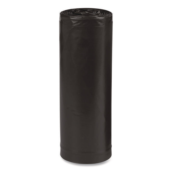 Linear Low Density Recycled Can Liners, 60 Gallon, 1.65 mil, 38" x 58", Black, 10 Bags/Roll, 10 Rolls/Carton