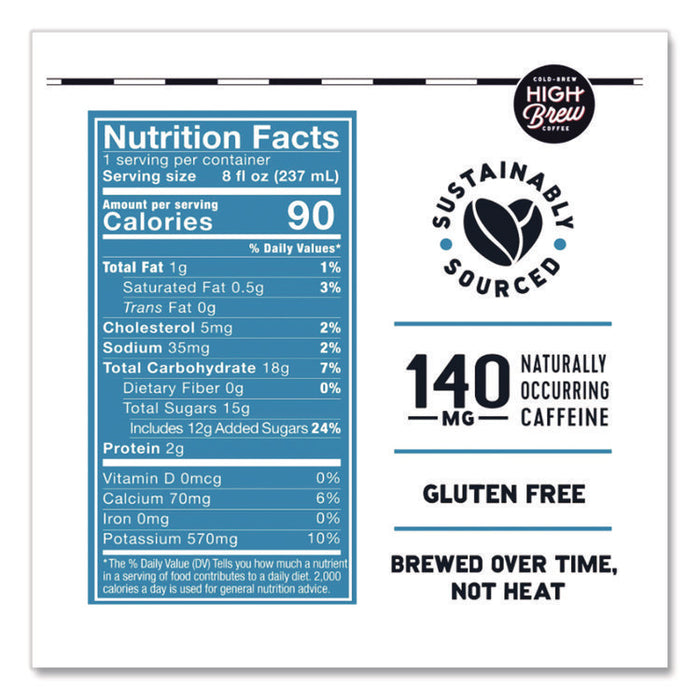Cold Brew Coffee + Protein, Mexican Vanilla, 8 oz Can, 12/Pack