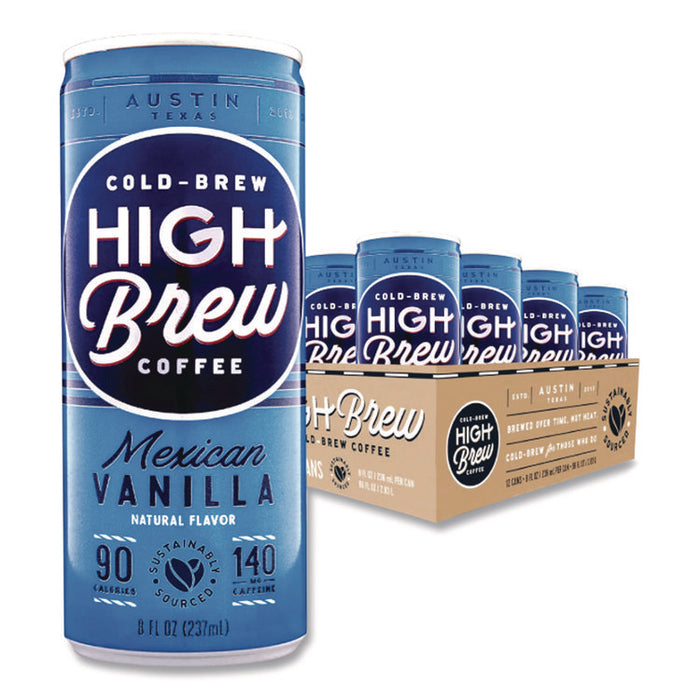 Cold Brew Coffee + Protein, Mexican Vanilla, 8 oz Can, 12/Pack