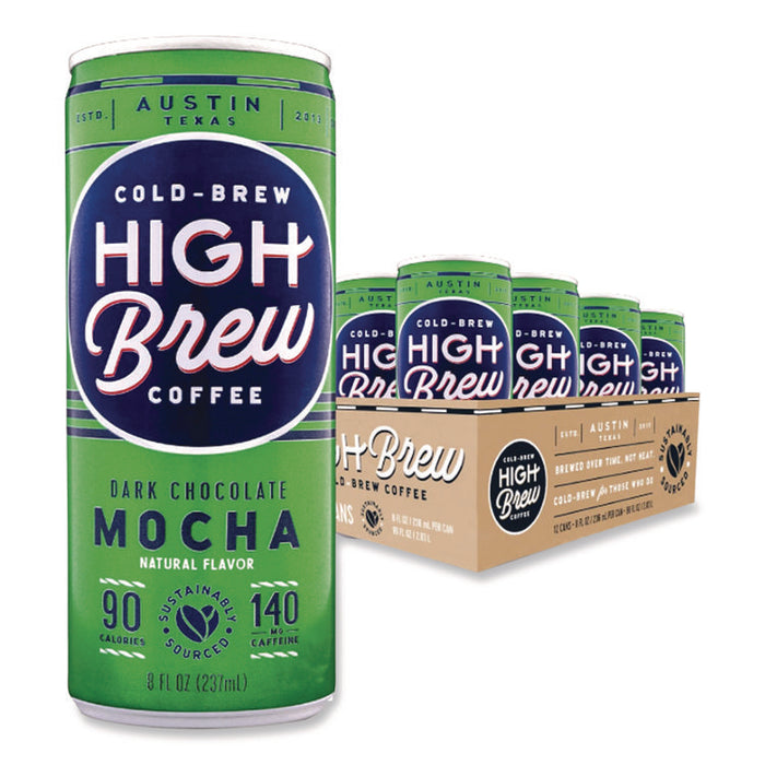 Cold Brew Coffee + Protein, Dark Chocolate Mocha, 8 oz Can, 12/Pack