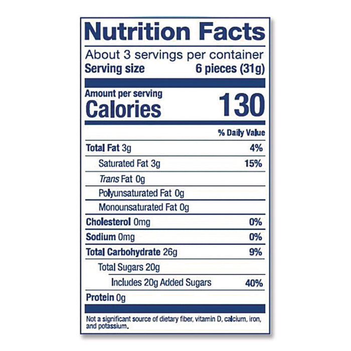 Fruit Chews, Tropical, Peg Bag 3.53 oz, 6/Carton