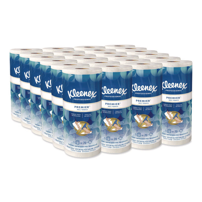 Premiere Kitchen Roll Towels, 1-Ply, 11 x 9.4, White, 70/Roll, 24 Rolls/Carton